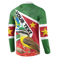 Personalized Suriname Button Sweatshirt Gerechtigheid Vroomheid Vertrouwen - Wonder Print Shop