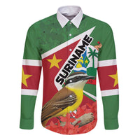 Personalized Suriname Family Matching Off The Shoulder Long Sleeve Dress and Hawaiian Shirt Gerechtigheid Vroomheid Vertrouwen - Wonder Print Shop