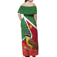 Personalized Suriname Off Shoulder Maxi Dress Gerechtigheid Vroomheid Vertrouwen - Wonder Print Shop