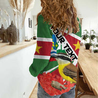 Personalized Suriname Women Casual Shirt Gerechtigheid Vroomheid Vertrouwen - Wonder Print Shop