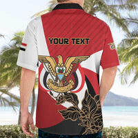 Personalized Republic of Yemen Hawaiian Shirt Yamaniyyatu Coat of Arms - Wonder Print Shop