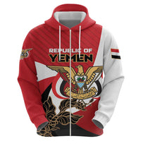 Personalized Republic of Yemen Hoodie Yamaniyyatu Coat of Arms - Wonder Print Shop