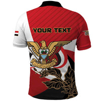 Personalized Republic of Yemen Polo Shirt Yamaniyyatu Coat of Arms - Wonder Print Shop