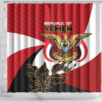 Republic of Yemen Shower Curtain Yamaniyyatu Coat of Arms