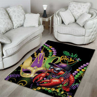 Mardi Gras Funny Shrimp Area Rug Fleur De Lis Special Version - Wonder Print Shop
