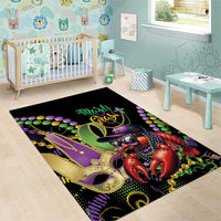 Mardi Gras Funny Shrimp Area Rug Fleur De Lis Special Version - Wonder Print Shop