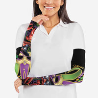 Personalized Mardi Gras Funny Shrimp Arm Sleeves Fleur De Lis Special Version - Wonder Print Shop