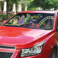 Mardi Gras Funny Shrimp Auto Sun Shade Fleur De Lis Special Version - Wonder Print Shop