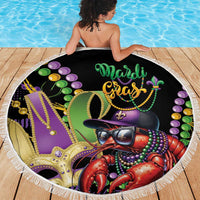 Mardi Gras Funny Shrimp Beach Blanket Fleur De Lis Special Version - Wonder Print Shop