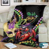 Mardi Gras Funny Shrimp Blanket Fleur De Lis Special Version - Wonder Print Shop