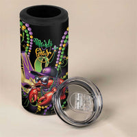 Personalized Mardi Gras Funny Shrimp 4 in 1 Can Cooler Tumbler Fleur De Lis Special Version - Wonder Print Shop