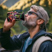 Personalized Mardi Gras Funny Shrimp 4 in 1 Can Cooler Tumbler Fleur De Lis Special Version - Wonder Print Shop