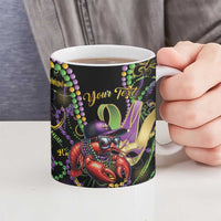 Personalized Mardi Gras Funny Shrimp Ceramic Mug Fleur De Lis Special Version - Wonder Print Shop
