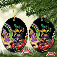 Mardi Gras Funny Shrimp Ceramic Ornament Fleur De Lis Special Version - Wonder Print Shop