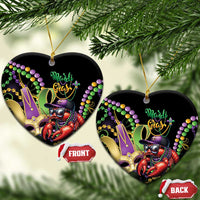 Mardi Gras Funny Shrimp Ceramic Ornament Fleur De Lis Special Version - Wonder Print Shop