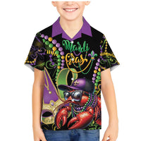 Personalized Mardi Gras Funny Shrimp Family Matching Mermaid Dress and Hawaiian Shirt Fleur De Lis Special Version - Wonder Print Shop