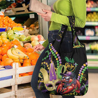 Mardi Gras Funny Shrimp Grocery Bag Fleur De Lis Special Version - Wonder Print Shop