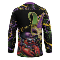 Personalized Mardi Gras Funny Shrimp Hockey Jersey Fleur De Lis Special Version - Wonder Print Shop