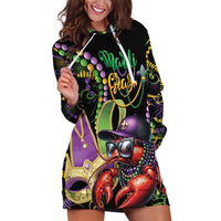 Personalized Mardi Gras Funny Shrimp Hoodie Dress Fleur De Lis Special Version - Wonder Print Shop