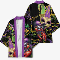 Personalized Mardi Gras Funny Shrimp Kimono Fleur De Lis Special Version - Wonder Print Shop