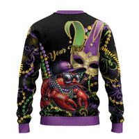 Mardi Gras Funny Shrimp Ugly Christmas Sweater Fleur De Lis Special Version - Wonder Print Shop