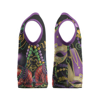 Mardi Gras Funny Shrimp Christmas Knitted V-Neck Vest Fleur De Lis Special Version - Wonder Print Shop