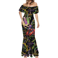Personalized Mardi Gras Funny Shrimp Mermaid Dress Fleur De Lis Special Version - Wonder Print Shop