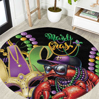 Mardi Gras Funny Shrimp Round Carpet Fleur De Lis Special Version - Wonder Print Shop