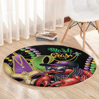 Mardi Gras Funny Shrimp Round Carpet Fleur De Lis Special Version - Wonder Print Shop
