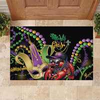 Mardi Gras Funny Shrimp Rubber Doormat Fleur De Lis Special Version - Wonder Print Shop