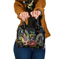 Mardi Gras Funny Shrimp Shoulder Handbag Fleur De Lis Special Version - Wonder Print Shop