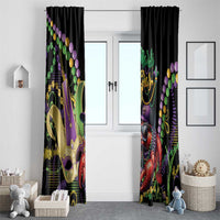 Mardi Gras Funny Shrimp Window Curtain Fleur De Lis Special Version - Wonder Print Shop