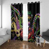 Mardi Gras Funny Shrimp Window Curtain Fleur De Lis Special Version - Wonder Print Shop