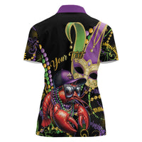 Personalized Mardi Gras Funny Shrimp Women Polo Shirt Fleur De Lis Special Version - Wonder Print Shop