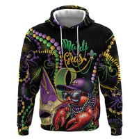 Personalized Mardi Gras Funny Shrimp Zip Hoodie Fleur De Lis Special Version - Wonder Print Shop