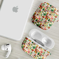 Hawaiian Santa Christmas Pattern AirPods Case White Version - Wonder Print Shop