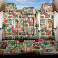Hawaiian Santa Christmas Pattern Back Car Seat Cover White Version - Wonder Print Shop