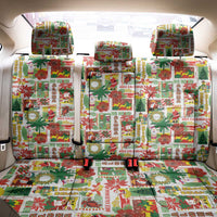 Hawaiian Santa Christmas Pattern Back Car Seat Cover White Version - Wonder Print Shop
