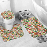 Hawaiian Santa Christmas Pattern Bathroom Set White Version - Wonder Print Shop
