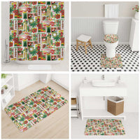 Hawaiian Santa Christmas Pattern Bathroom Set White Version - Wonder Print Shop