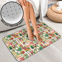 Hawaiian Santa Christmas Pattern Bathroom Set White Version - Wonder Print Shop