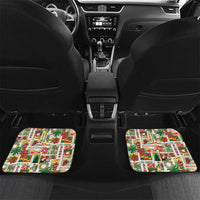 Hawaiian Santa Christmas Pattern Car Mats White Version - Wonder Print Shop