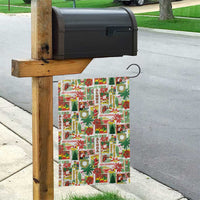 Hawaiian Santa Christmas Pattern Garden Flag White Version - Wonder Print Shop