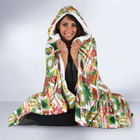 Hawaiian Santa Christmas Pattern Hooded Blanket White Version - Wonder Print Shop