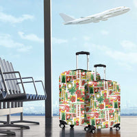 Hawaiian Santa Christmas Pattern Luggage Cover White Version - Wonder Print Shop