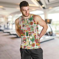 Hawaiian Santa Christmas Pattern Men Tank Top White Version - Wonder Print Shop