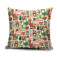 Hawaiian Santa Christmas Pattern Pillow Cover White Version - Wonder Print Shop