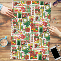 Hawaiian Santa Christmas Pattern Puzzle White Version - Wonder Print Shop