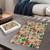 Hawaiian Santa Christmas Pattern Puzzle White Version - Wonder Print Shop