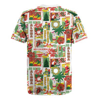 Hawaiian Santa Christmas Pattern Rugby Jersey White Version - Wonder Print Shop